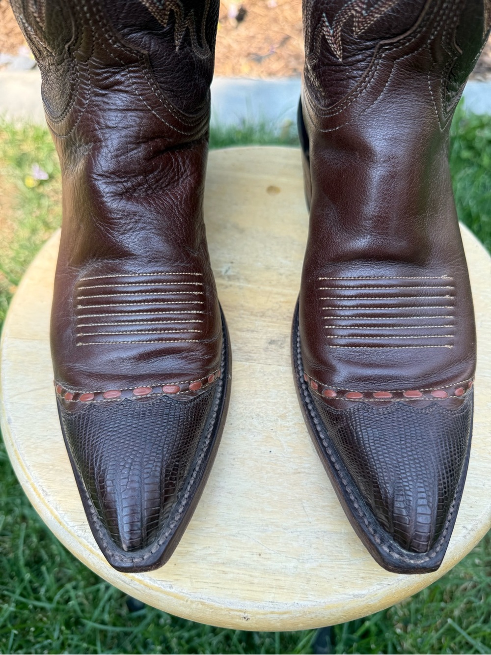 Lucchese 1883 Women's Exotic Western Boots Size 9 B Brown
With Lizard Tips USA - Picture 6 of 15